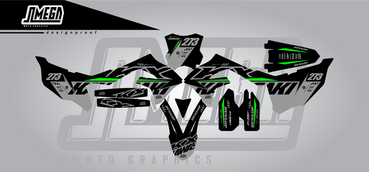 Kawasaki Grey Concept Graphics kit