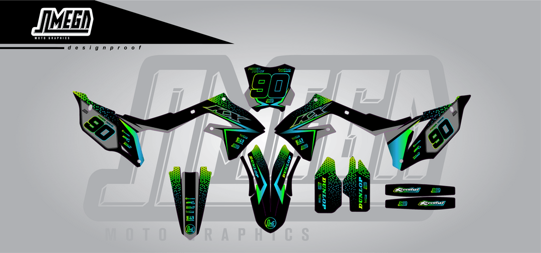 kawasaki kx kxf bright graphics kit