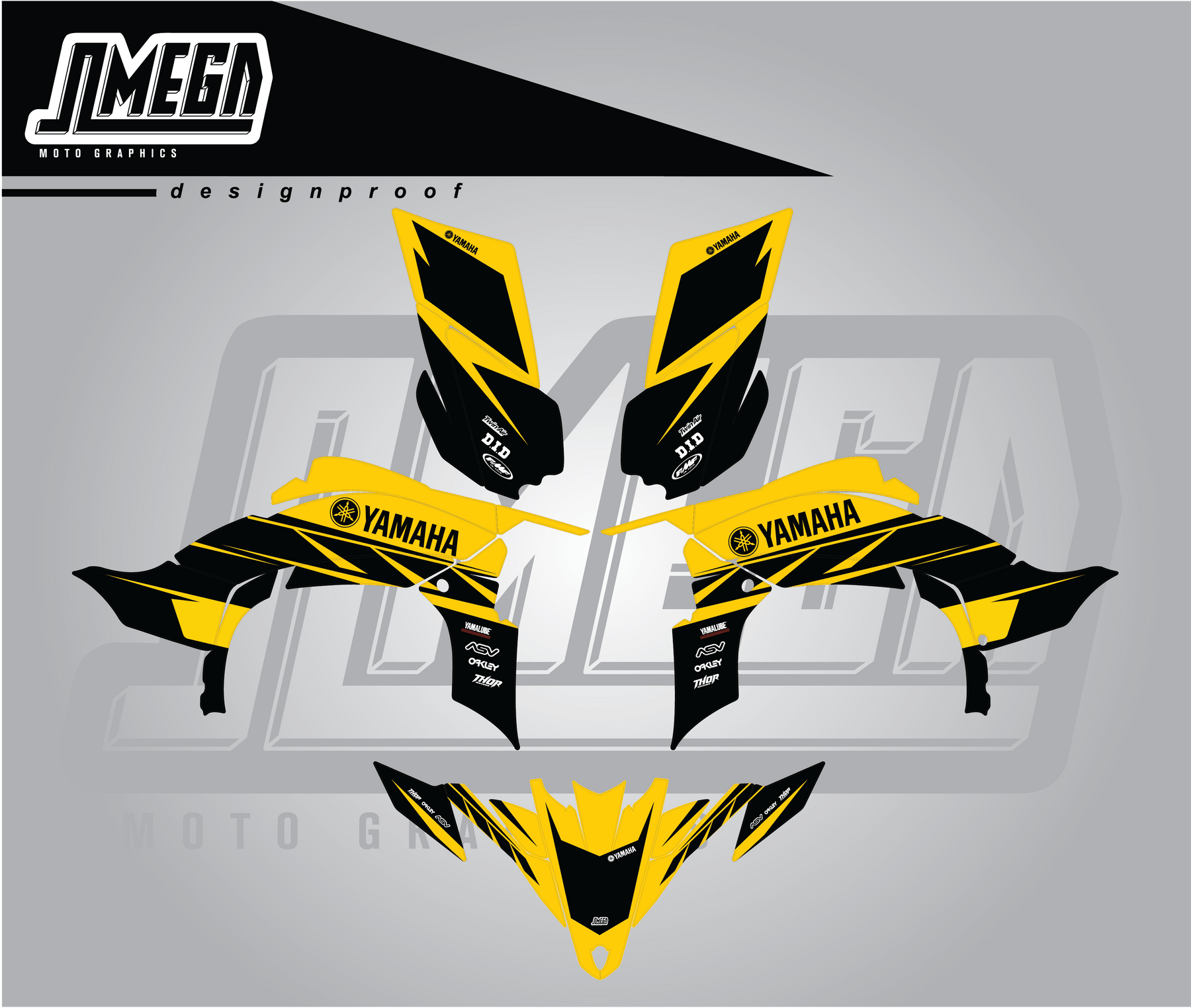 Anniversary Yellow Quad Graphics Kit | Quad & ATV Decals – Omega Moto ...