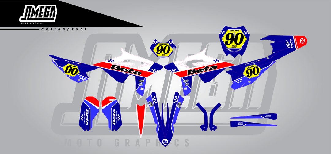 Beta Blue Retro Graphics Kit