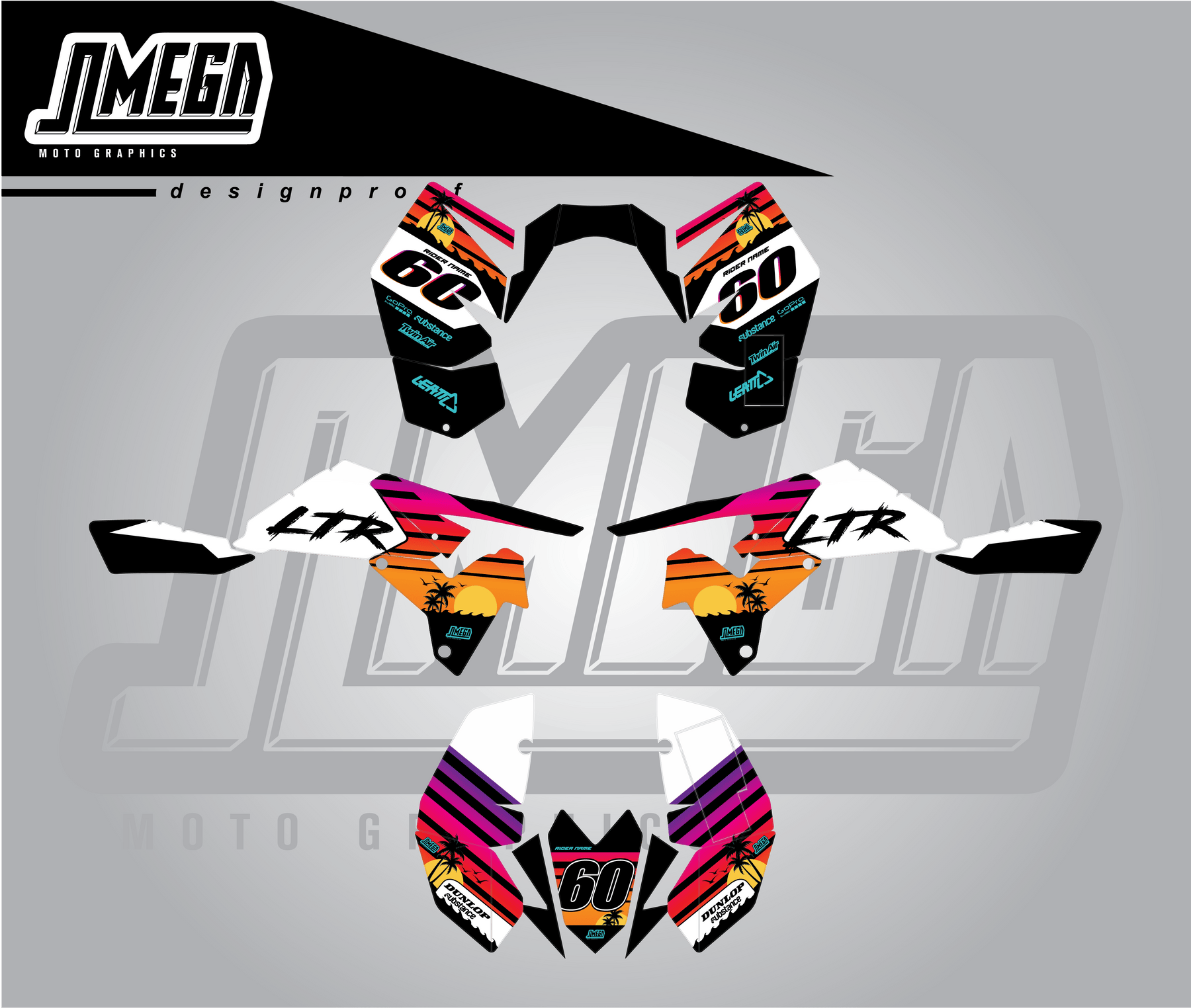 Tropical Quad Graphics Kit | ATV Graphics Kit – Omega Moto Graphics