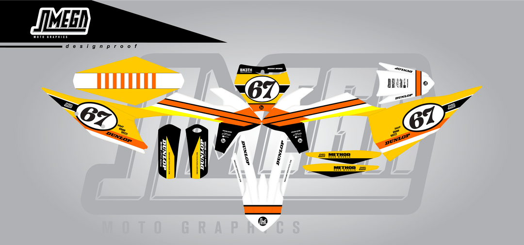 Orange Retro Graphics Kit