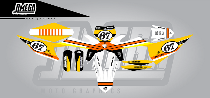 Orange Retro Graphics Kit