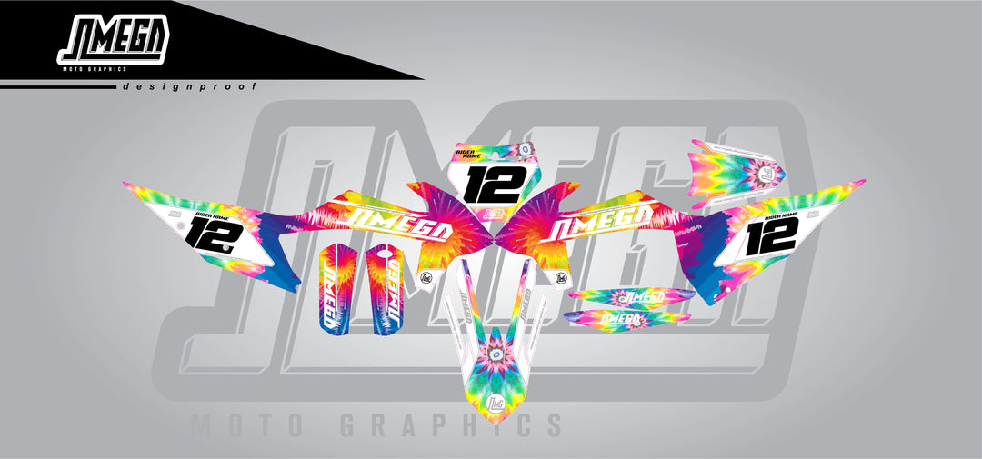 ktm sx sxf exc tie dye graphics kit
