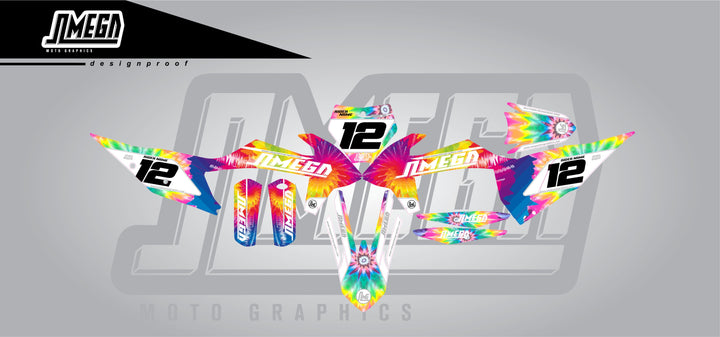 ktm sx sxf exc tie dye graphics kit
