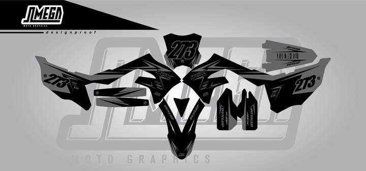 Kawasaki Grey Factory Graphics kit