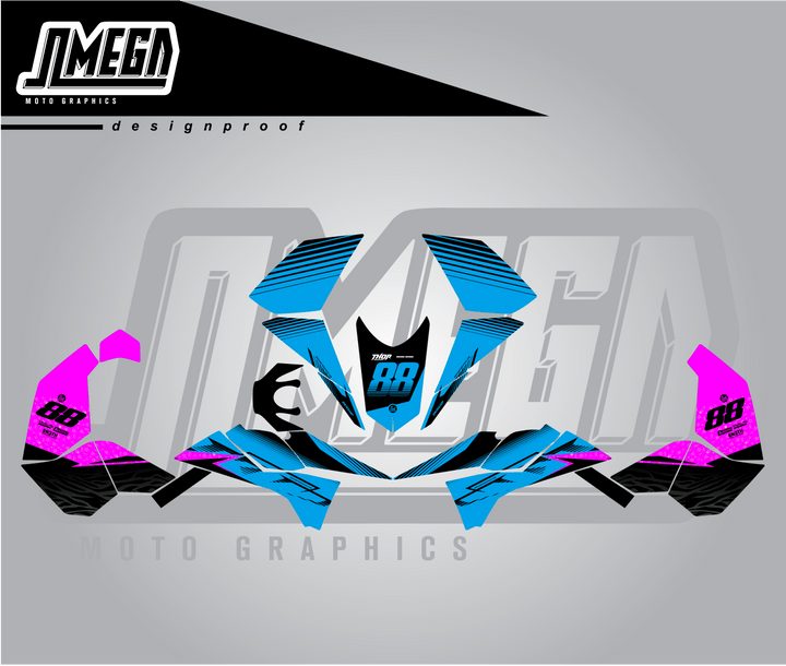 Blue Shades Quad Graphics Kit