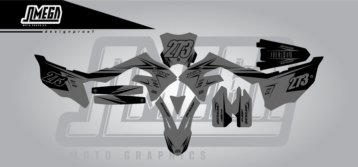 Kawasaki Clean Grey Graphics kit