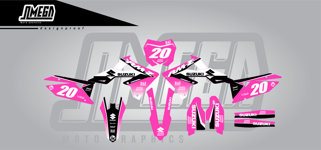 Suzuki Pink Factory Graphics Kit