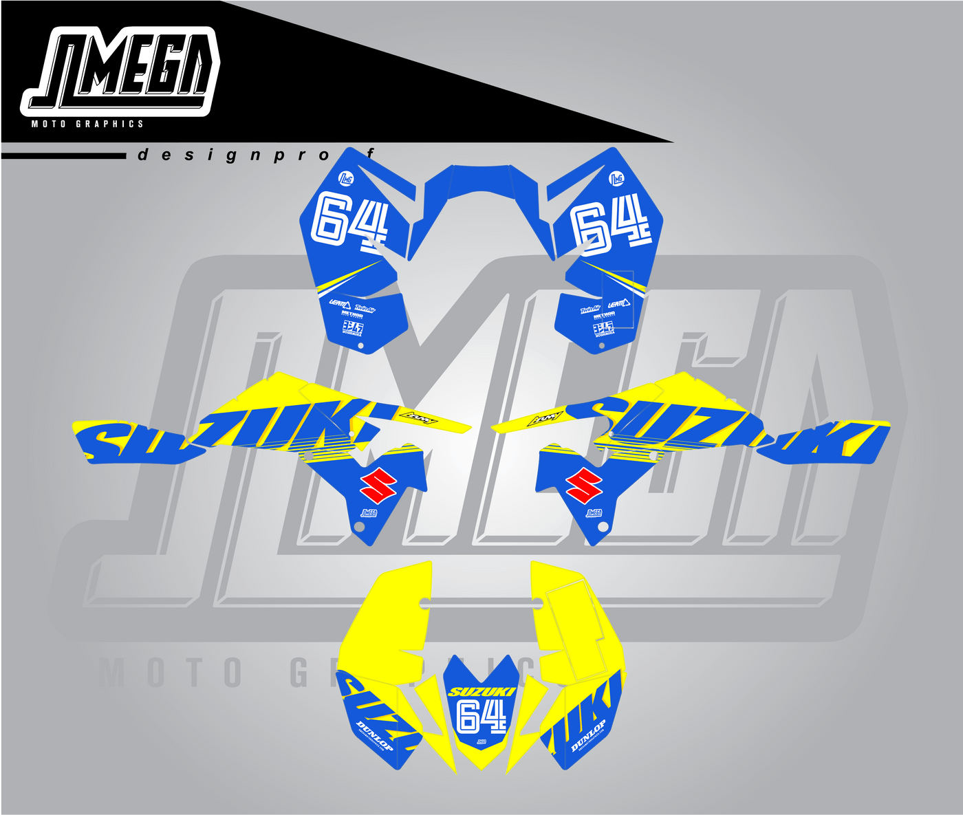 Yellow Statement graphics kit – Omega Moto Graphics