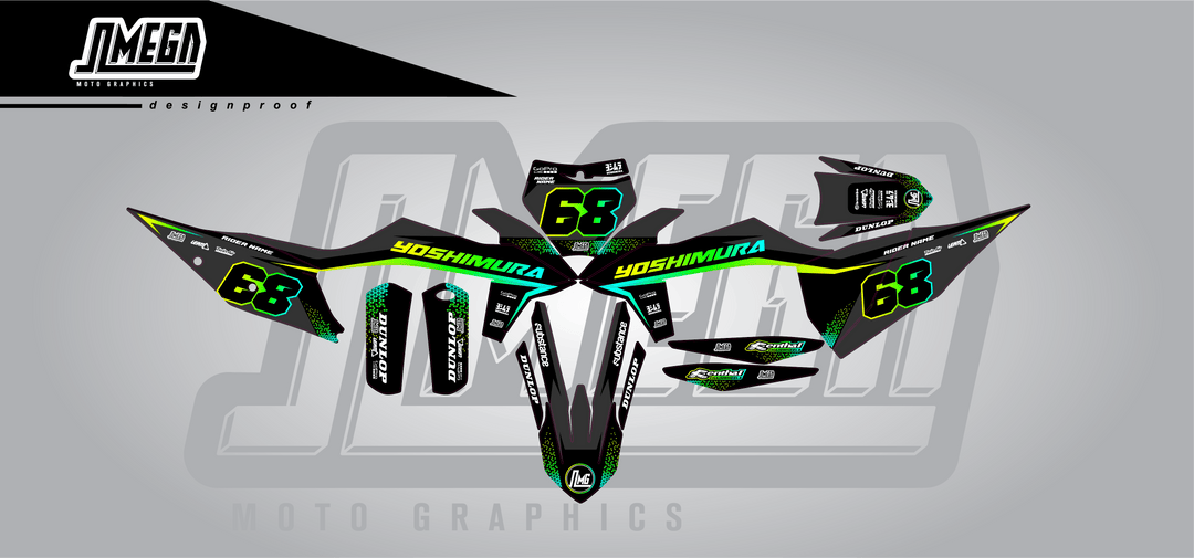 ktm sxf exc shinny graphics kit