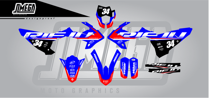 Rieju Blue Concept Graphics Kit