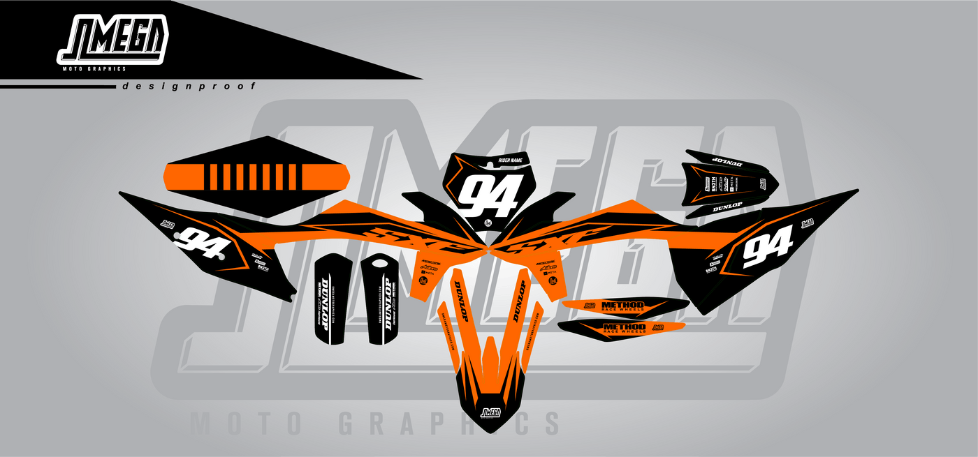Orange SX Graphics Kit