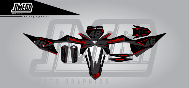 ktm sxf exc yoshi factory graphics kit