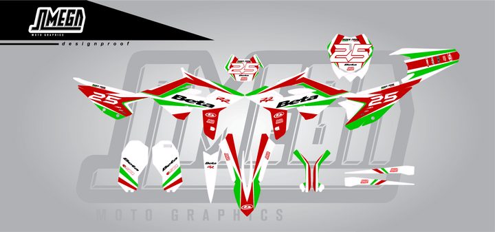 beta xtrainer enduro factory flag graphics kit