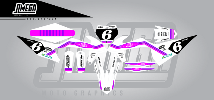 White and Pink Retro Graphics Kit