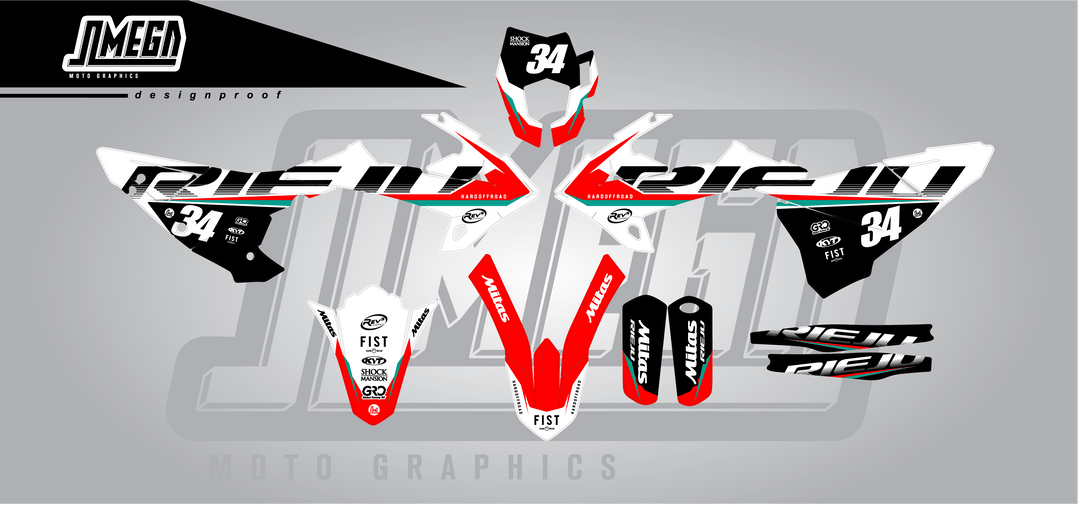 Rieju White Concept Graphics Kit