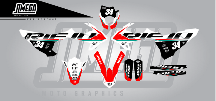 Rieju White Concept Graphics Kit