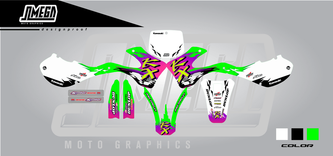 kawasaki kx125 kx250 kxf250 ksf450 kx slasher graphics kit