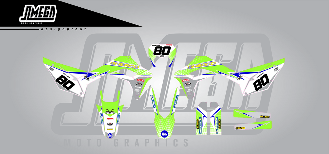 Sherco Green Factory Graphics Kit