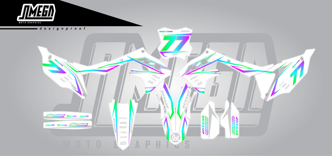 kawasaki kx125 kx250 kxf250 ksf450 equinox graphics kit