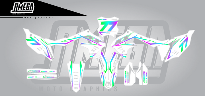 kawasaki kx125 kx250 kxf250 ksf450 equinox graphics kit