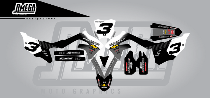 Kawasaki Grey Retro Graphics kit