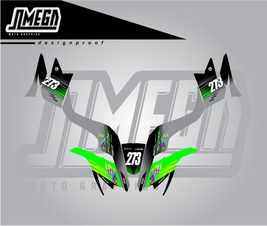 Classic Troy Dragon Quads Graphics Kit