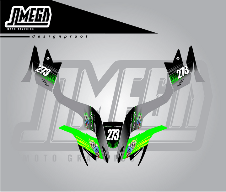 Classic Troy Dragon Quads Graphics Kit