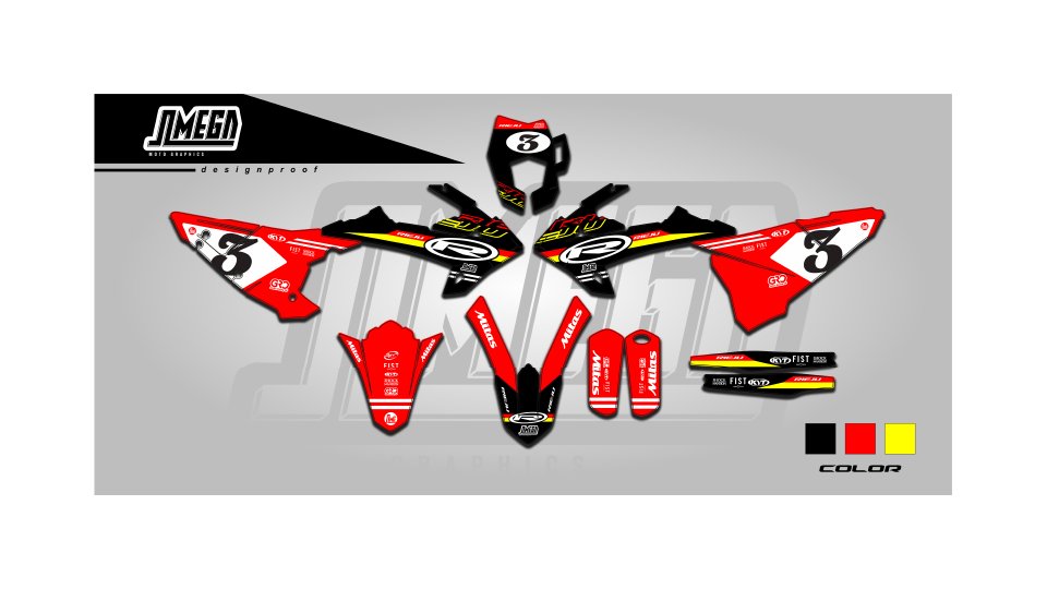 Rieju Red Retro Graphics Kit