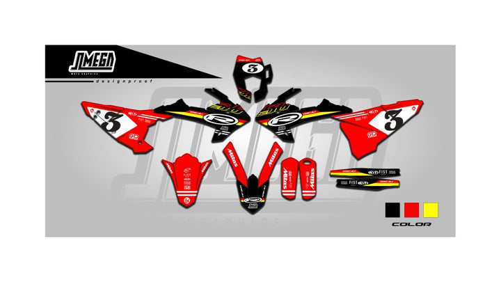 Rieju Red Retro Graphics Kit