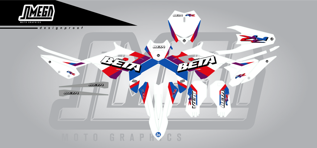 Beta White Retro Graphics Kit