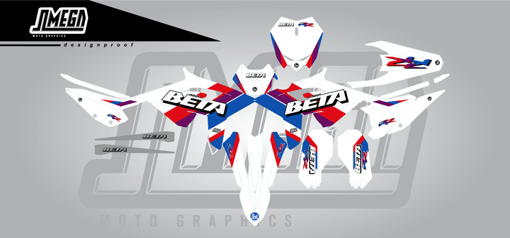 Beta White Retro Graphics Kit