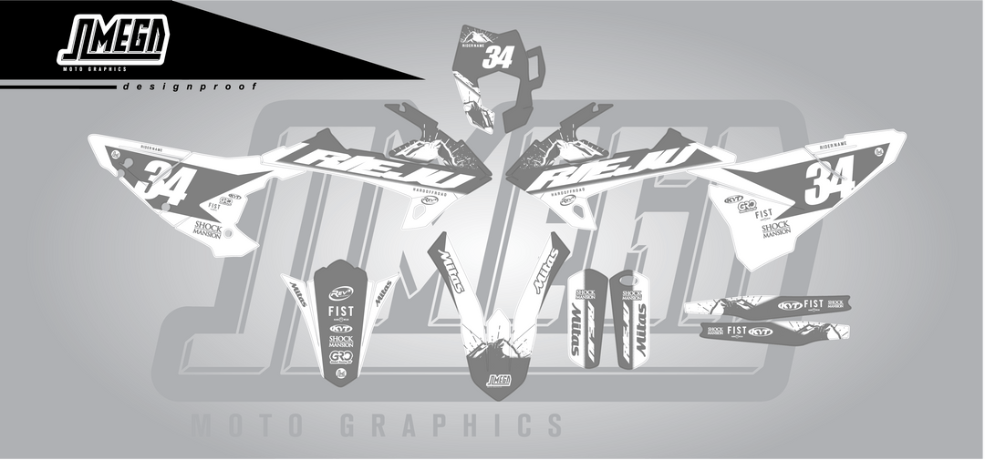 Rieju White Factory Graphics Kit