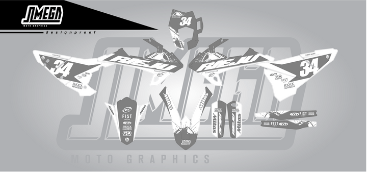 Rieju White Factory Graphics Kit