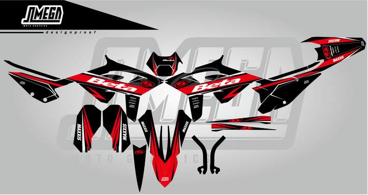 beta xtrainer enduro rr factory red graphics kit