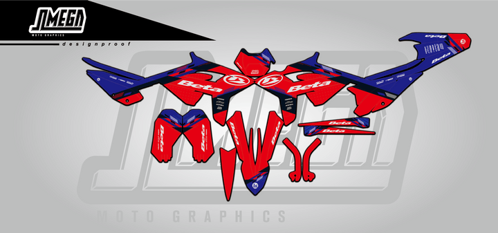 beta xtrainer rr enduro classy red graphics kit