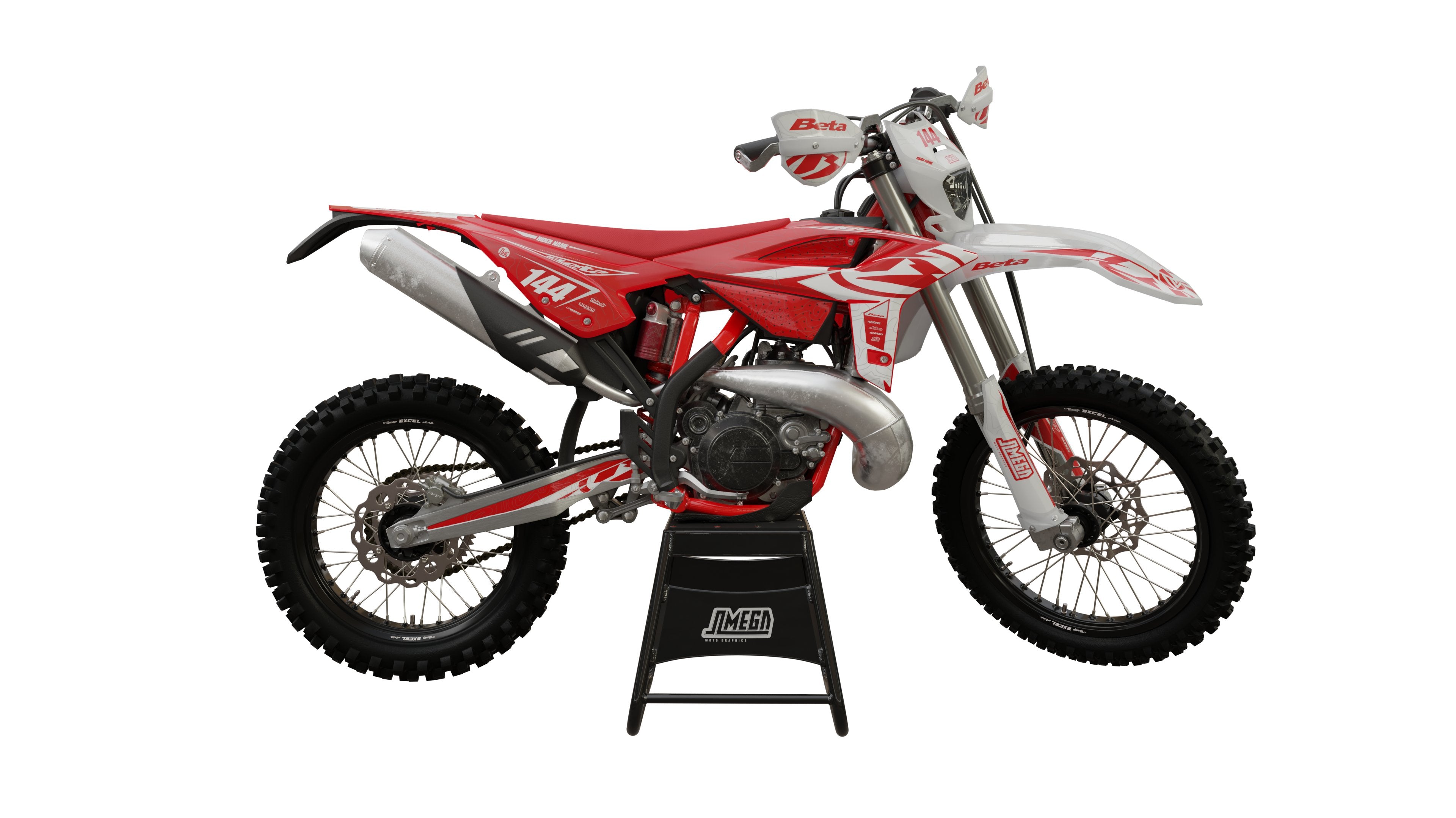 Enduro Red Flow Graphics Kit | Dirt Bike Stickers – Omega Moto Graphics