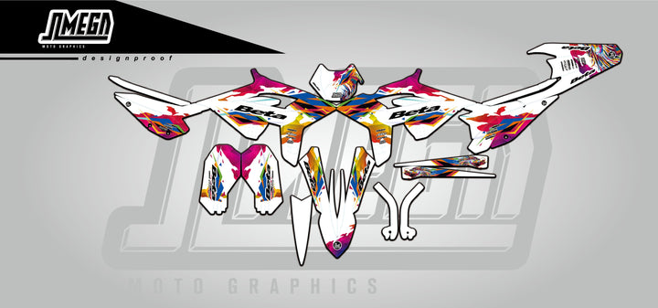 beta xtrainer rr enduro white party graphics kit