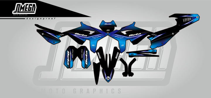 beta xtrainer rr enduro deep blue graphics kit