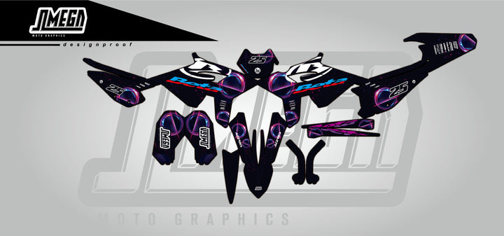 beta xtrainer rr enduro space bubbles graphics kit