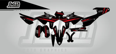 beta xtrainer rr enduro black stripes graphics kit
