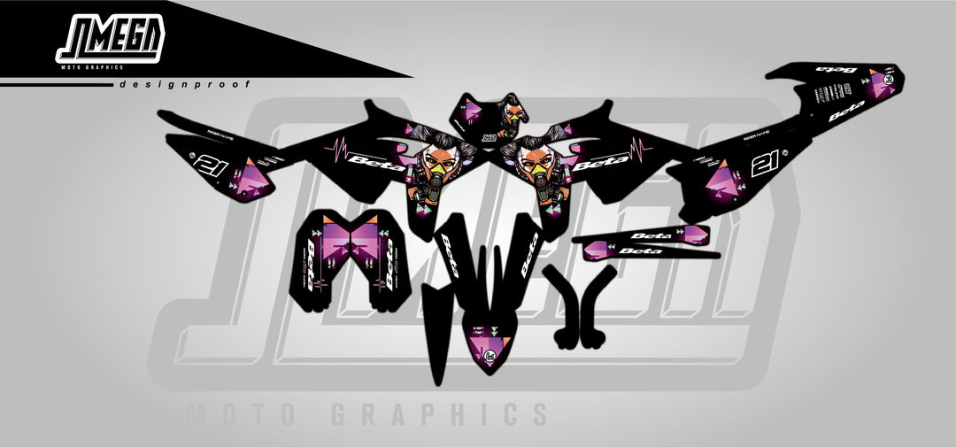 beta xtrainer rr enduro cyber punk graphics kit