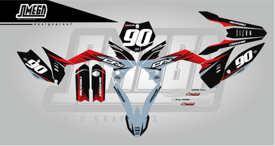 crossfire cf cfr graphics kit - grey & red