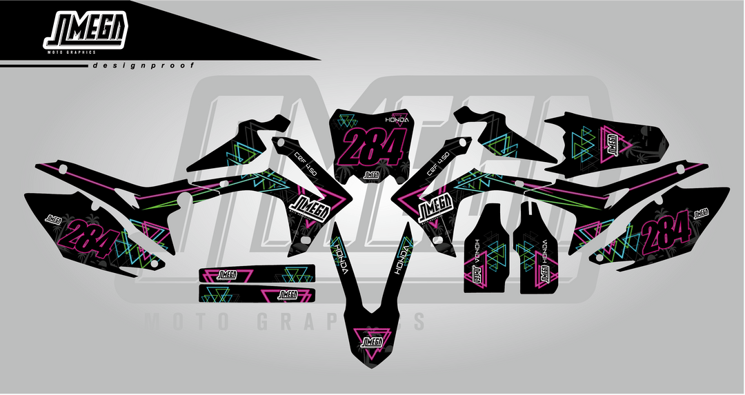 honda cr crf retro palms graphics kit