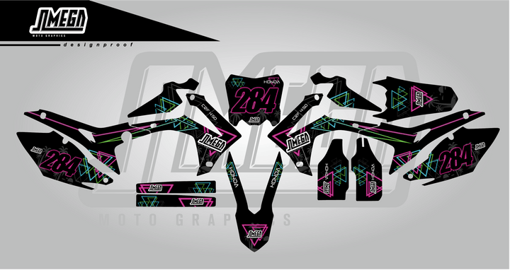 honda cr crf retro palms graphics kit