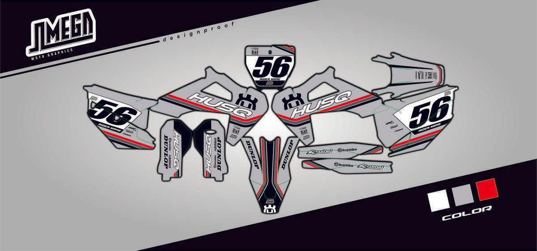 husqvarna tc fc te fe tx fx grey retro factory graphics kit