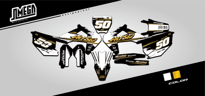 husqvarna tc fc te fe tx fx gold brush graphics kit