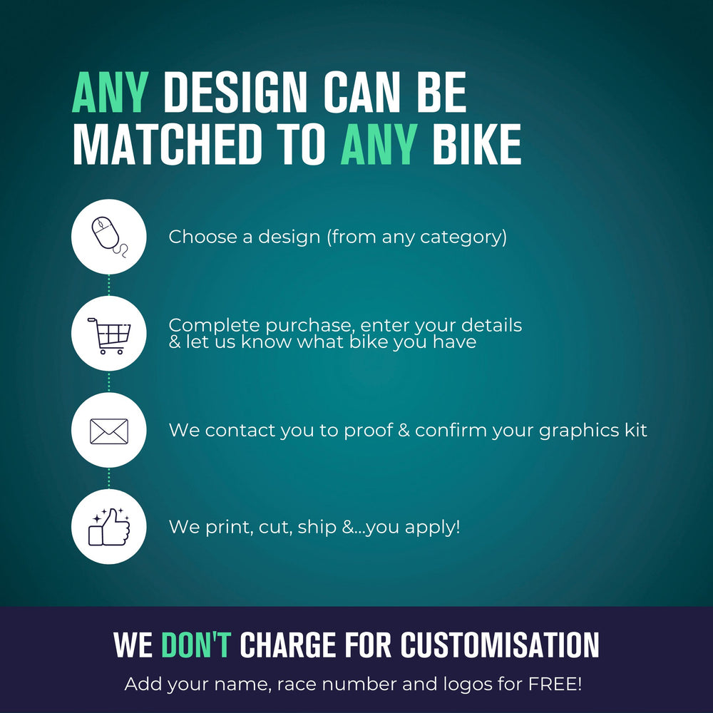 yamaha dt200r original graphics (blue and red)