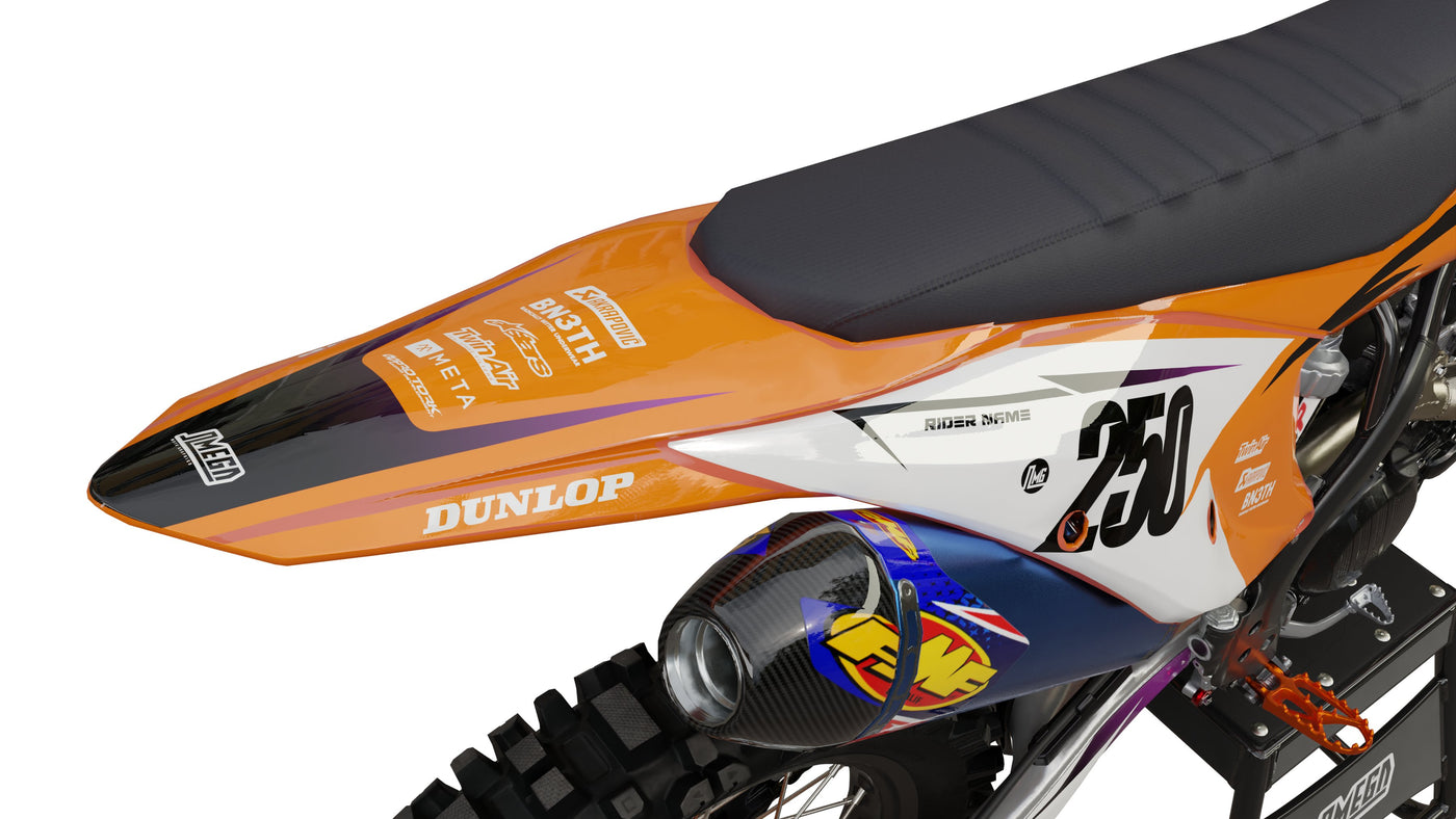 Factoryex Graphics KTM Orange Factory Graphics Kit | Omega Moto Graphics
